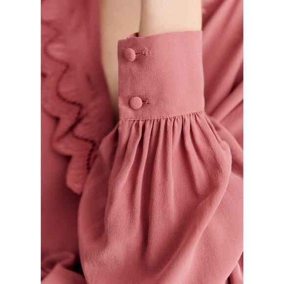 Sézane Chlo Silk Long Sleeves Shirt - 36 - Picture 3 of 3